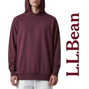 L.L. Bean Men’s Performance Soft Cowl Neck
Pullover Hoodie in Garnet • Small